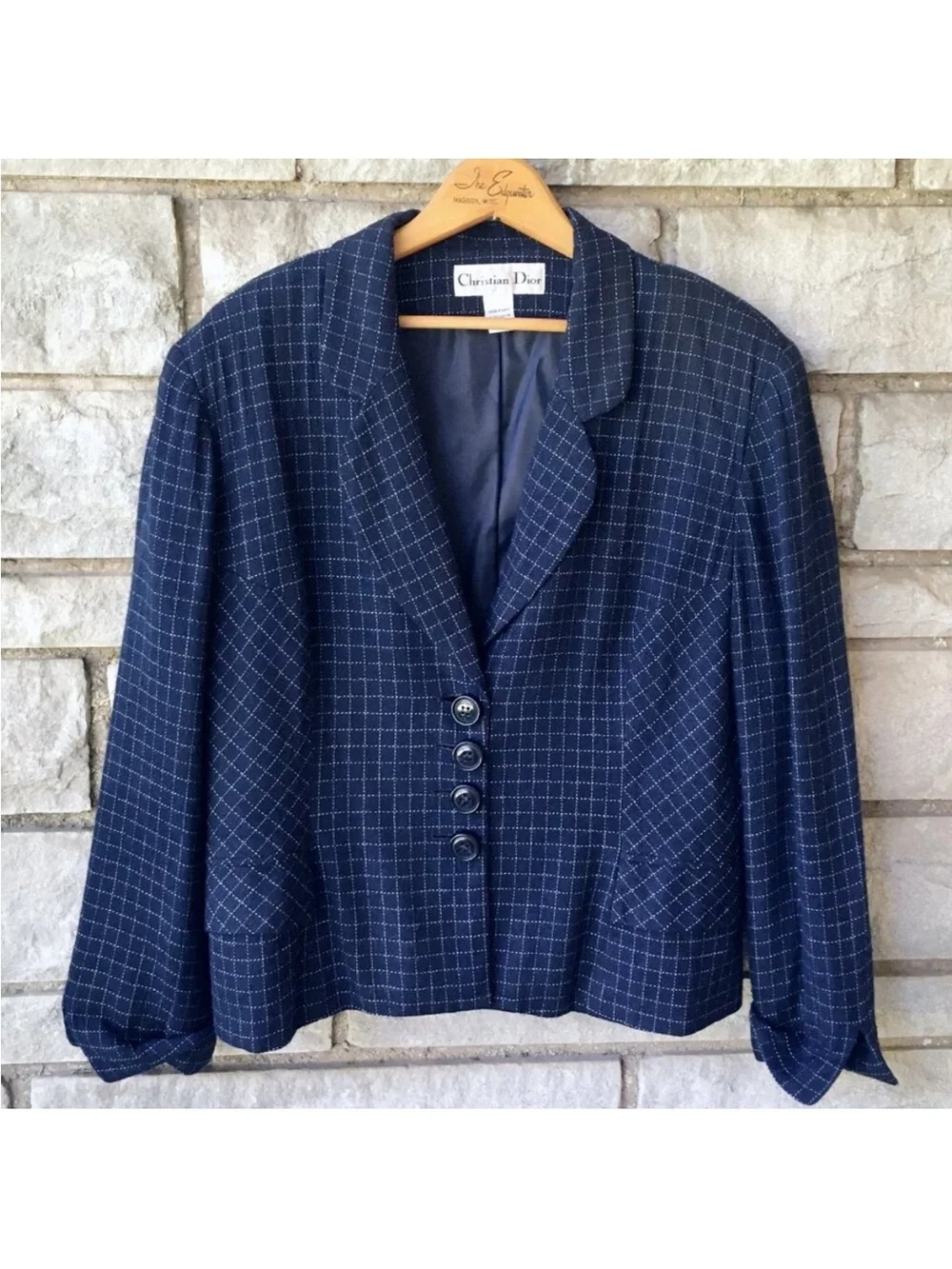 Vintage Christian Dior Navy Summer Pantsuit Set / FLASH SALE